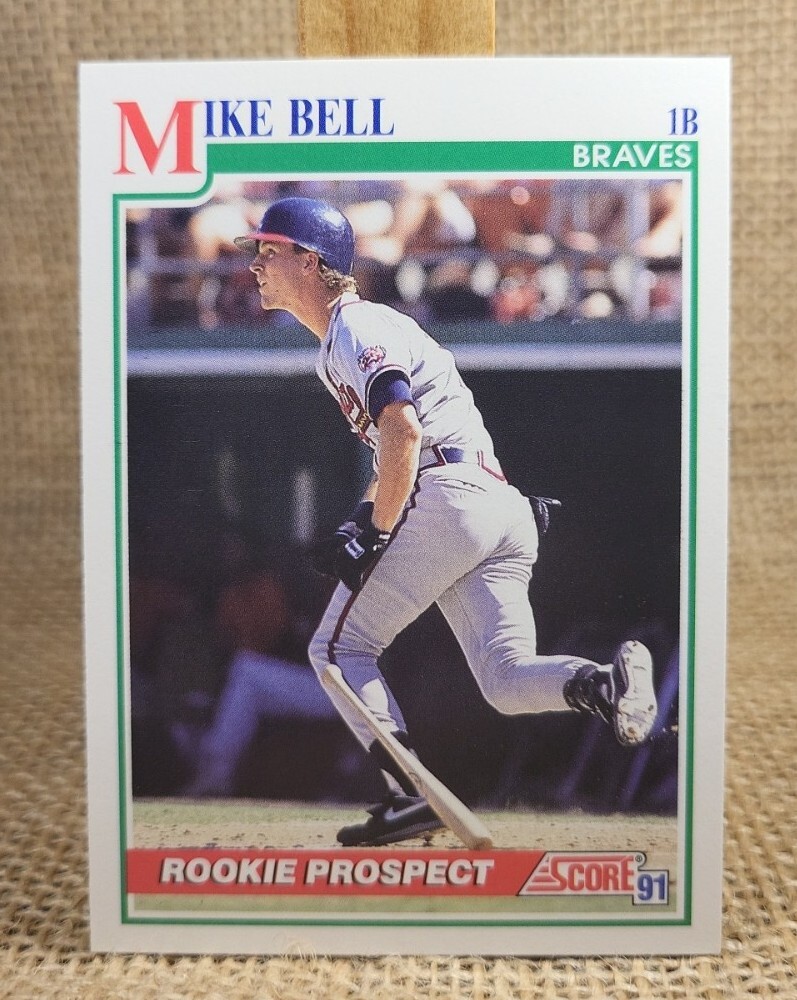 1991 Score Mike Bell Rookie Prospect RC Baseball Card #375 Braves FREE S&H