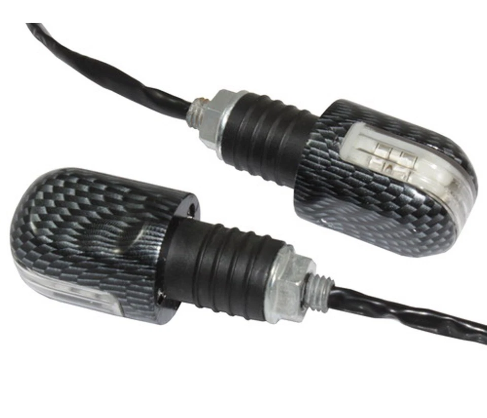 Blinkleuchte Blinker Blinklicht f Simson Schwalbe KR51 SR4 MZ ES Led SMD Carbon - Bild 4 von 4