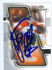 Roman Cechmanek autographed Hockey Card (Philadelphia Flyers) 2001 UD MVP #138