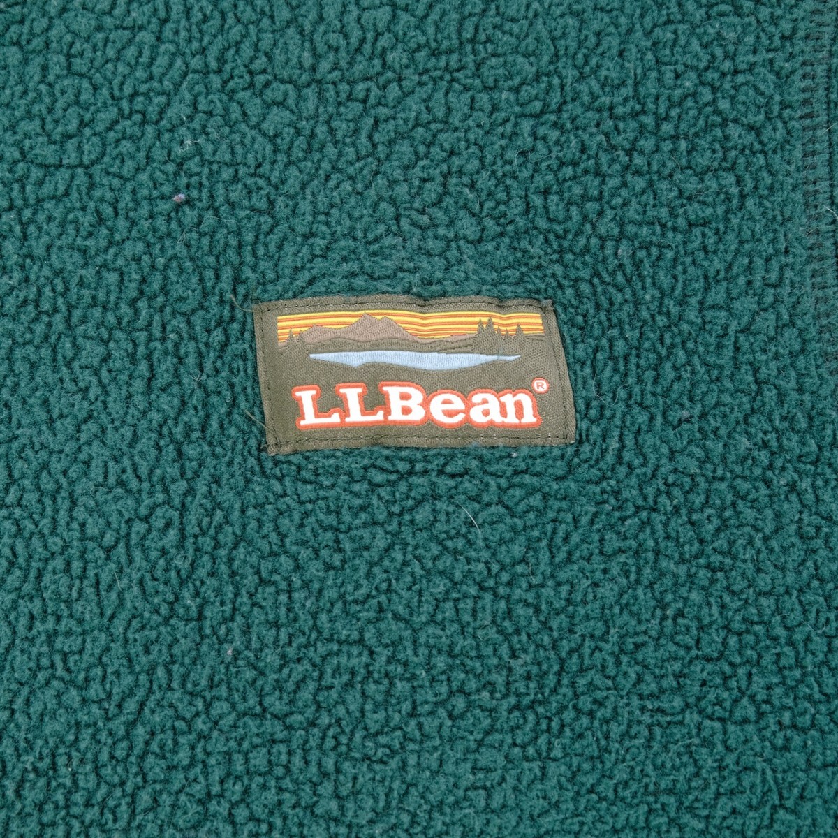 Rare Vintage L.L. BEAN 504677 Spell Out Full Zip Fleece Jacket