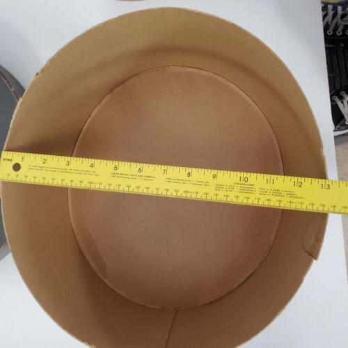 Stetson USA Scatola portaoggetti cappello ovale vintage antico 14x13x7 - Foto 12 di 16