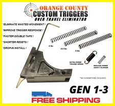 GEN 1-3 17 19 26 34 TRIGGER HOUSING OVERTRAVEL STOP w/ SPRINGS PACK FITS GLOCK 