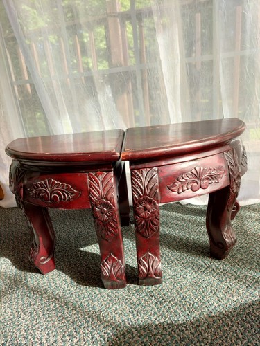 Vintage chinese Hand Carved  Tables  - Picture 1 of 12