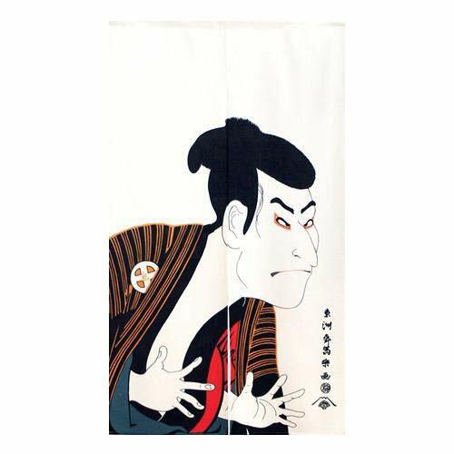 Ukiyo-e Kabuki Door Curtain Japanese Noren Sharaku Toshusai Edo Period 150x85cm - Picture 12 of 12