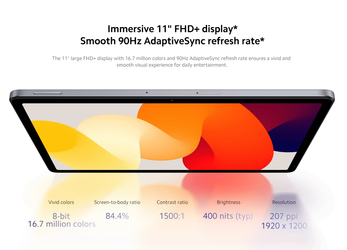 Xiaomi Redmi Pad SE 128GB 6GB RAM 90Hz 8000mAh Battery Wi-Fi Xiaomi Redmi Pad SE 128GB 6GB RAM 90Hz 8000mAh Battery Wi-Fi