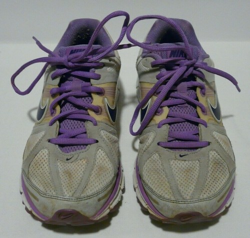 Women's NIKE Pegasus 28 Flywire Gray Purple Athletic Shoes 443804-155 Size 8 - Picture 5 of 12