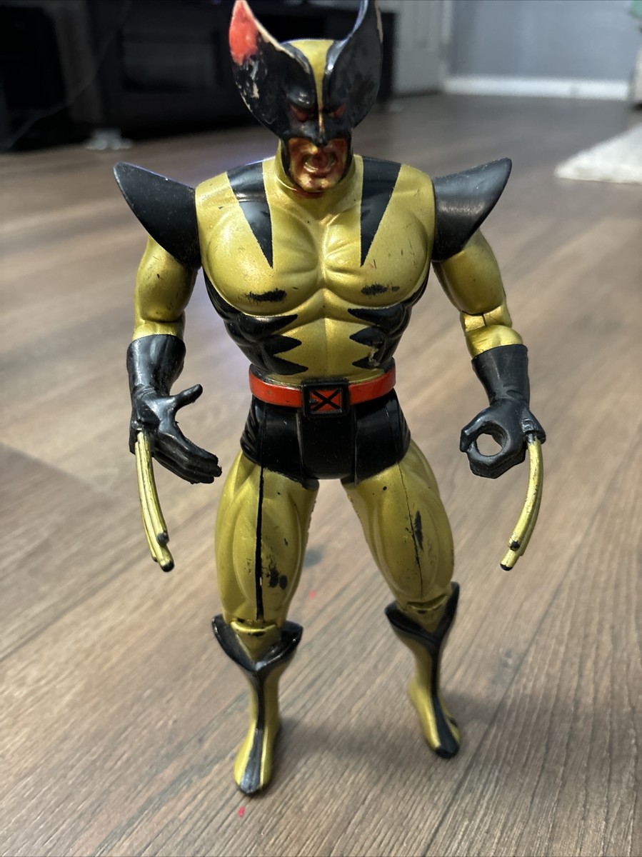 Vintage 1993 Toy Biz Wolverine Deluxe Gold Black Action Figure X