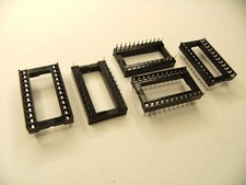 5x Pack Lot DIP24 Wide DIP IC Sockets 24 Pins 2 Rows 12 Pins Each Sides Circuit