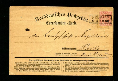 Ndp - Ca. 1870, Correspondence Map "Neusalz" (#5653)