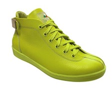 Zapato informal Travel Fox para hombre de cuero verde neón parte superior media 915601-39