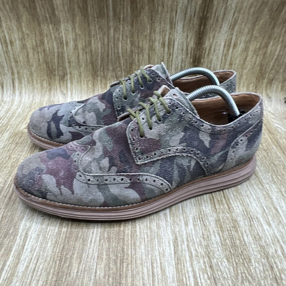 Zapatos Oxford Cole Haan Lunargrand Para Hombre Talla 10 M Bosque Camuflados Punta de Ala C12516 Foto 3 de 4