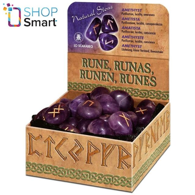 Améthyste Runes Naturel Pierre Ésotérique Méditation Avec Sac lo scarabeo Violet Améthyste Runes Naturel Pierre Ésotérique Méditation Avec Sac lo scarabeo Violet