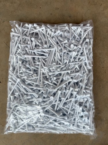 1000 Count - GOLF TEES White 2-3/4" Wood - NEW **Free Shipping**