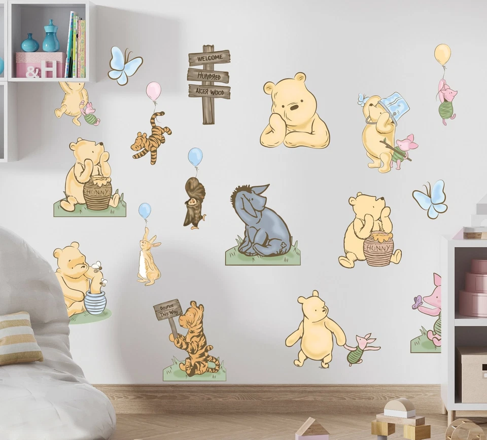 Classic Winnie The Pooh Set Wall Sticker Decal Kids Decor Art Kids Girls WTP22 - Image 3 of 3