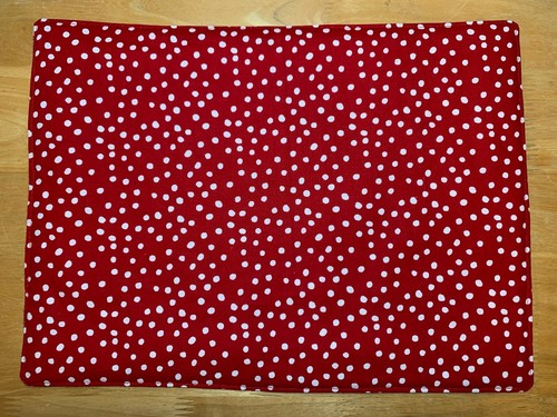Set of 2 11"X15" Reversible Winter Red Truck Fabric Placemats with Batting Layer - Picture 2 of 2