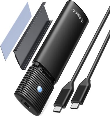 M.2 NVMe SATA SSD Gehäuse Adapter Werkzeuglos, USB C 3.2 Gen 2 10Gbps PCIe