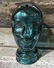 Mannequin Head 12" Tall Aqua Blue Glass Wig & Hat Display