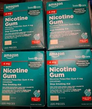 4x Nicotine Gum AMAZON 4mg Arctic Mint 220 Pieces Ea Box Stop Smoking Polacril