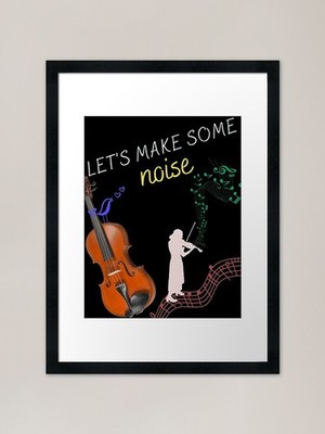lets make some noise Framed Art Pri Framed Wall Art Poster Canvas Print Picture