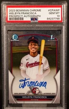 84237798 - Welbyn Francisca - 2023 Bowman Chrome #CPA-WF Auto 1st  PSA 10