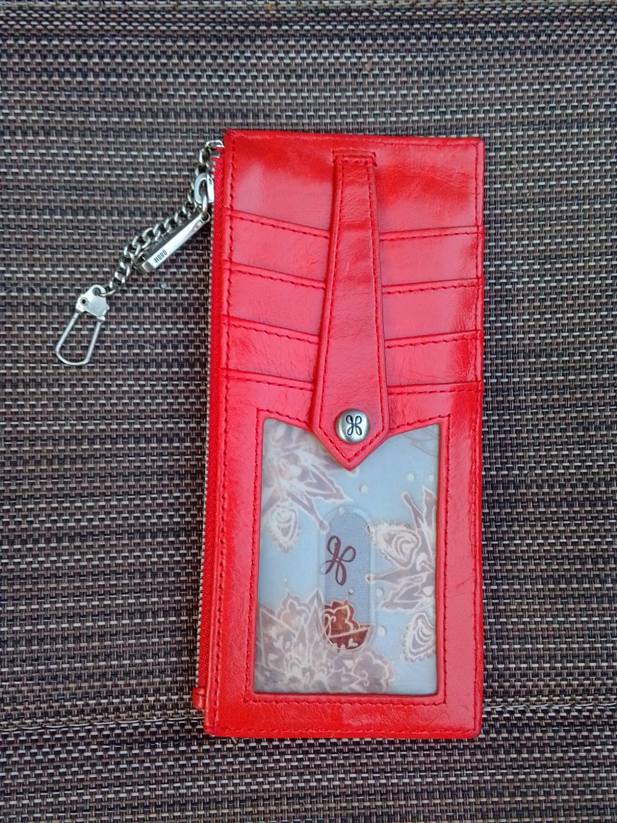 Hobo Linn Red Leather Card Wallet