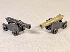 2 Vintage Penn Craft Penncraft USA Metal Cast Iron Brass 3 Mini Naval Cannons