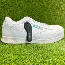 Reebok Club Memt Mens Size 12 White Leather Composite Toe Safety Work Shoes