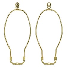 10 Inch Lamp Harp 2 Set Gold Lamp Shade Harp Holder with Finial DIY Detachabl...