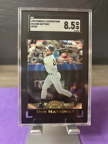 Don Mattingly Sp 1993 Pinnacle Cooperstown DUFEX 14 /1000 SGC 8.5