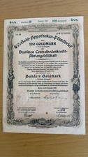 Historischer Gold-Hypotheken-Pfandbrief 100 Goldmark (1937) &ndash; dekoratives Sammle