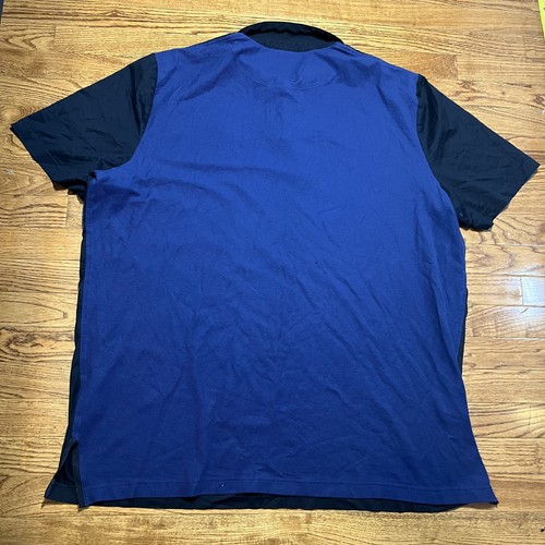 Nike Polo Shirt Mens 3XL Tennis Court Embroidered Swoosh Black Blue 3XL - Picture 7 of 7