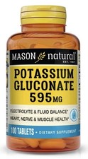 Mason Natural Potassium Gluconate 595 mg, 300...