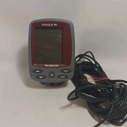 Cuda 168 Eagle Sonar Depth Fish Finder With Transducer Bracket & Wiring TESTED