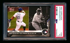 2021 TOPPS NOW #286 ALBERT PUJOLS BABE RUTH DUAL TIES FOR 4TH ALL TIME SP PSA 3!