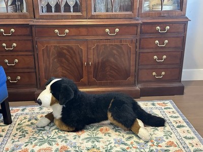 Vtg Jumbo Realistic Bernese Mountain Dog 40  Stuffed Animal Prima E&J Classic XL