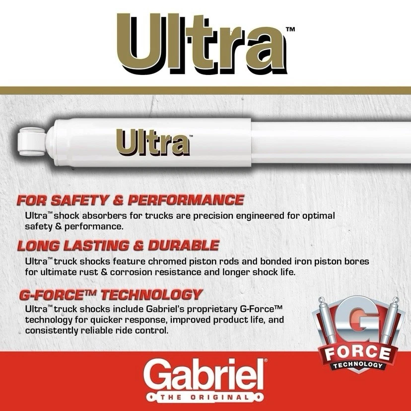 Amortiguadores de gasolina Gabriel Ultra (juego de 4) para Ford F250 F350 Super Duty 2017-2024 4x4 Foto 4 de 4