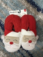 NWT Dearfoams Santa Christmas Slippers, Memory Foam, Men s 9-10 Women s 11-12