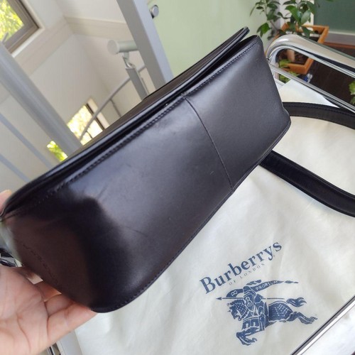 Burberry Shadow Horse Shoulder Bag Black Nylon Leather /Used - Picture 16 of 20