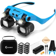 GUOUBUO Magnifying Glass with Light 2X 4X 6X 10X 13X Magnifying Glasses Lens ...