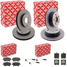 FEBI BREMSSCHEIBEN + BELÄGE VORNE + HINTEN passend für C-KLASSE W203 + CLK W209 FEBI BREMSSCHEIBEN + BELÄGE VORNE + HINTEN passend für C-KLASSE W203 + CLK W209