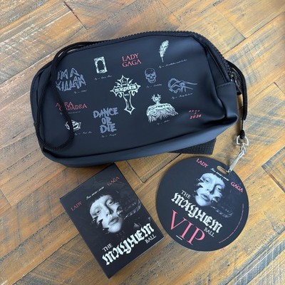 Lady Gaga The Mayhem Ball Tour VIP Merchandise (Bum Bag, Cards, Lanyard)