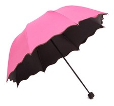 Travel Foldable compact Umbrellas Sun rain Umbrellas parasol with Met Water b...