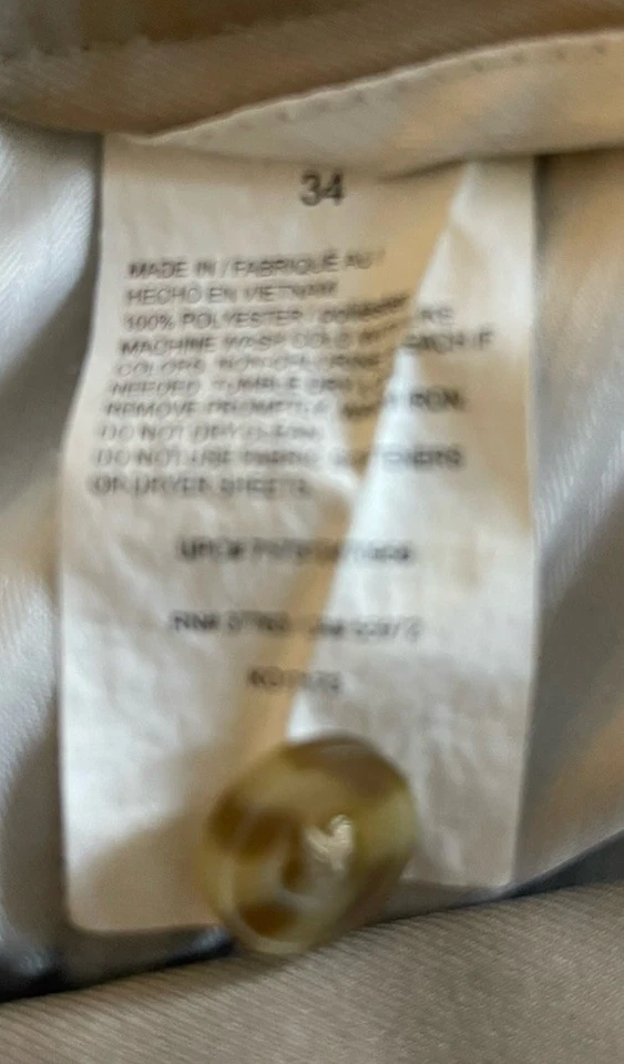 New Men’s Grand Slam Performance Shorts Khaki Size 34 Inseam 9” - Image 4 of 4