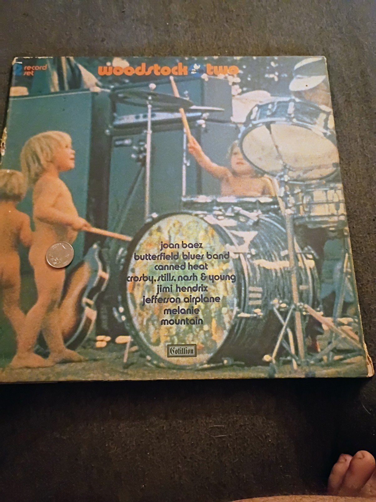 Woodstock *TWO* VINYL 2LP  RECORD SET 1971 COTILLION RECORDS SD 2-400 Exc!