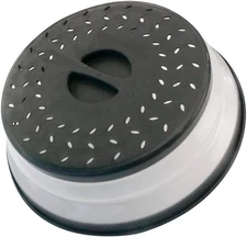 Collapsible Microwave Splatter Cover, 10.5 Inch, Dishwasher-Safe, Microwave Plat