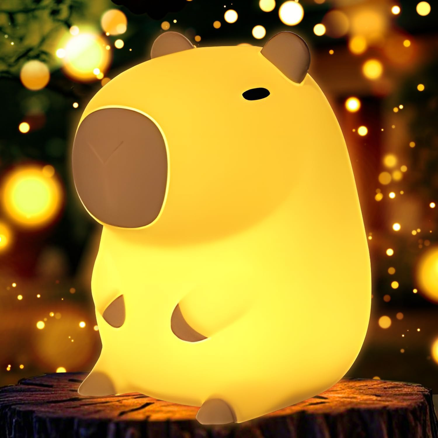 Capybara Night Light 1200mAh: Lampada LED Touch Ricaricabile USB-C