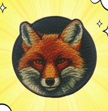 Red Fox Embroidered Patch Iron-on Applique Clothing Backpack Wild Animal 