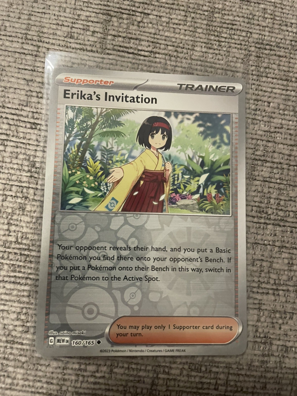 Erika's Invitation 160/165 Reverse-Holo 151 Mint Pokémon Card