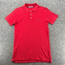 Carolina Herrera Polo Shirt Mens S Red CH Short Sleeve Slim Fit