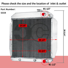 5559 4-row Aluminum Radiator For 55-1959 1956 Chevy Pickup Truck 3.8l 5.3l V8